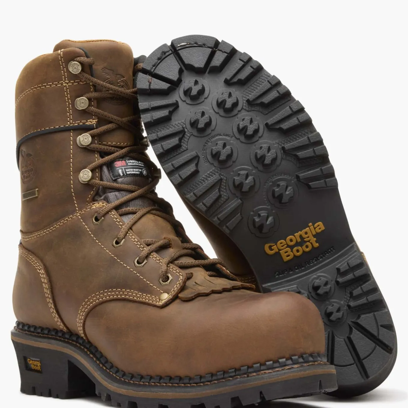 Georgia Boot AMP LT Logger Composite Toe Insulated Waterproof Work Boot