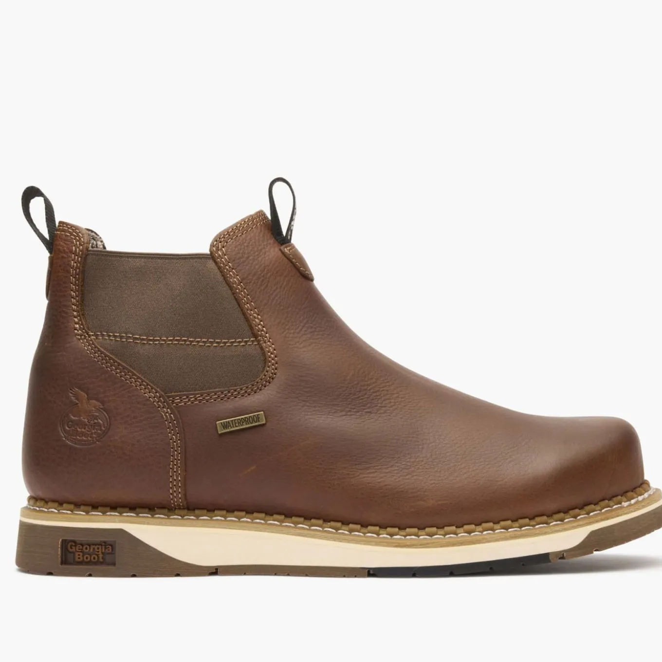 Georgia Boot AMP LT Wedge Steel Toe Waterproof Chelsea Work Boot
