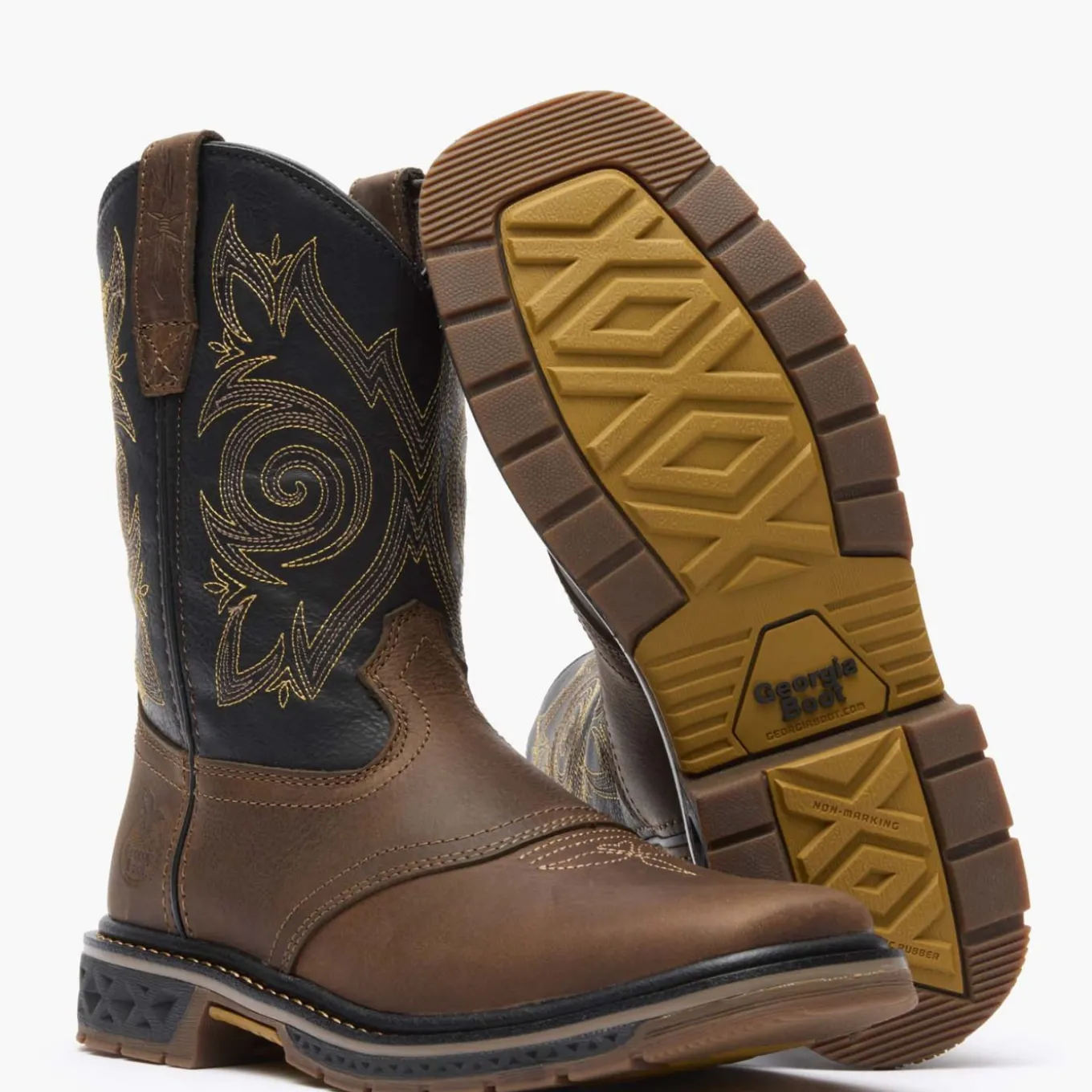 Georgia Boot Carbo-Tec LT Big Kids Pull-On Saddle Boot