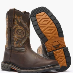 Georgia Boot Carbo-Tec LT Big Kids Brown Pull-On Boot