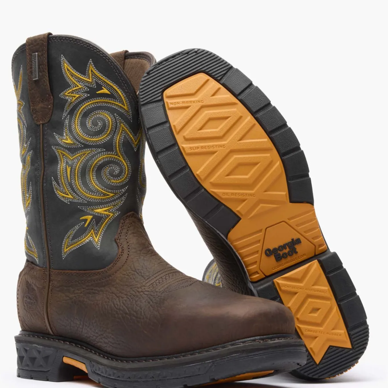 Georgia Boot Carbo-Tec LT Steel Toe Waterproof Pull-On Work Boot