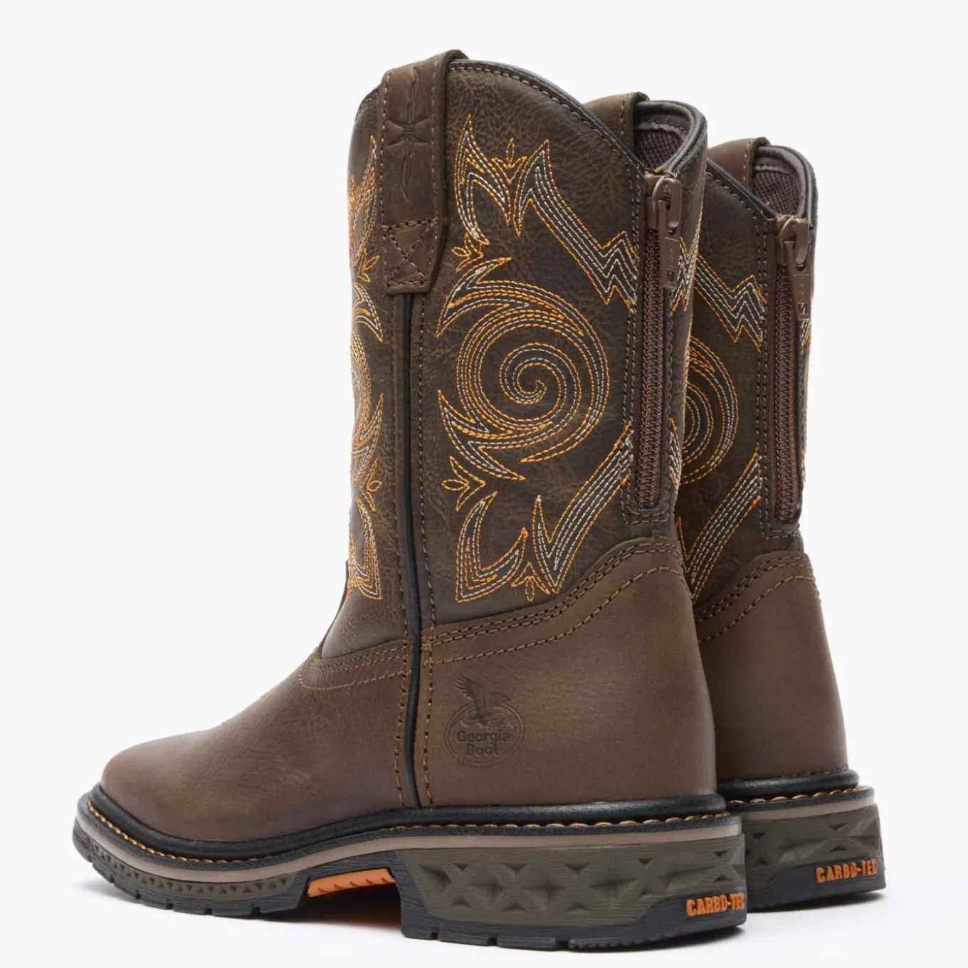 Georgia Boot Carbo-Tec LT Little Kids Brown Pull on Boot
