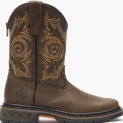 Georgia Boot Carbo-Tec LT Little Kids Brown Pull on Boot