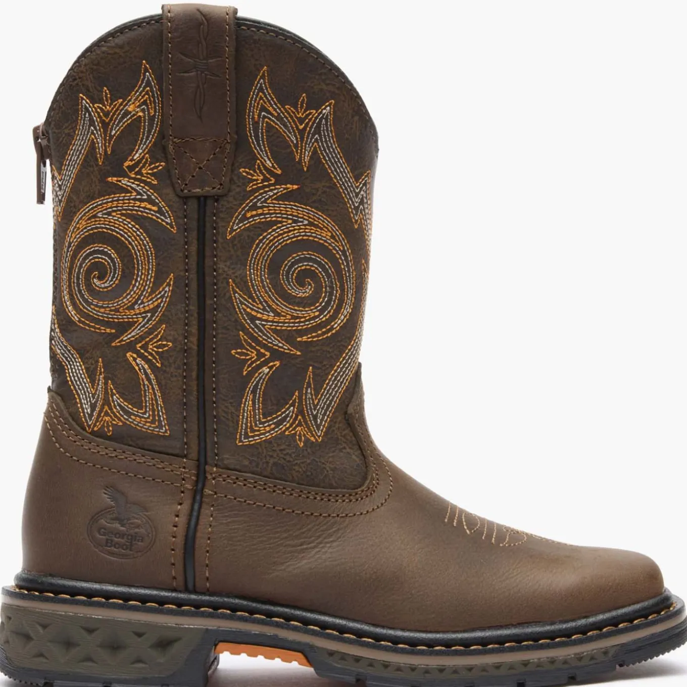 Georgia Boot Carbo-Tec LT Little Kids Brown Pull on Boot
