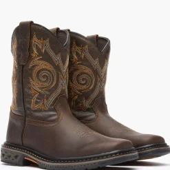 Georgia Boot Carbo-Tec LT Big Kids Brown Pull-On Boot