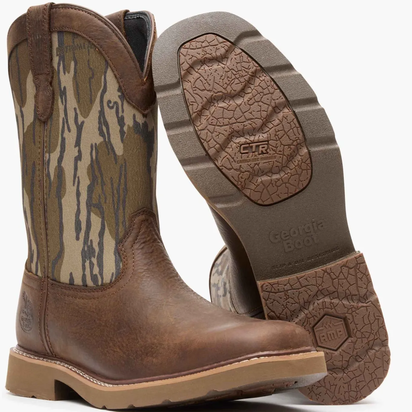 Georgia Boot Core 37 Western 11" Mossy Oak Pull On