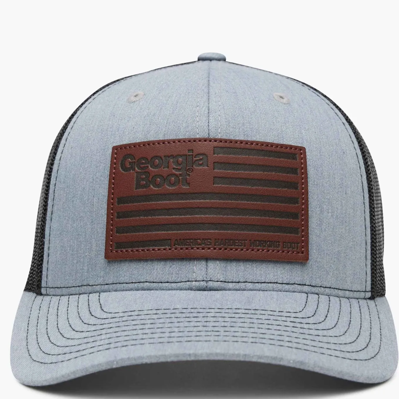 Georgia Boot Unisex Leather Patch Trucker Hat