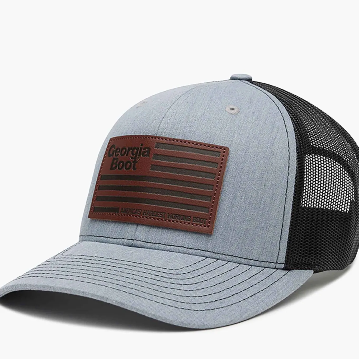 Georgia Boot Unisex Leather Patch Trucker Hat