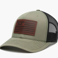 Georgia Boot Unisex Leather Patch Trucker Hat
