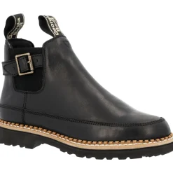 Georgia Boot Women's Black Buckle Chelsea Romeo