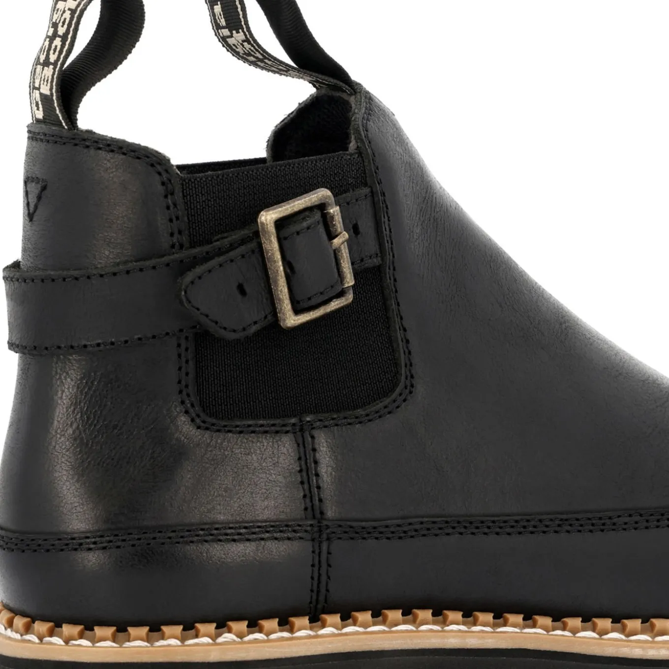 Georgia Boot Women's Black Buckle Chelsea Romeo