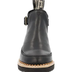 Georgia Boot Women's Black Buckle Chelsea Romeo