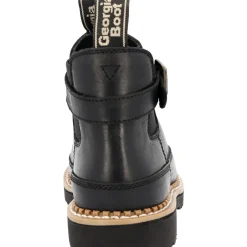 Georgia Boot Women's Black Buckle Chelsea Romeo