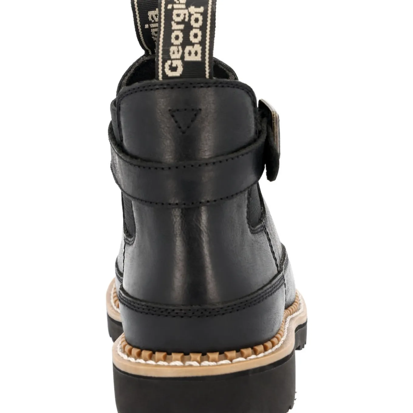 Georgia Boot Women's Black Buckle Chelsea Romeo
