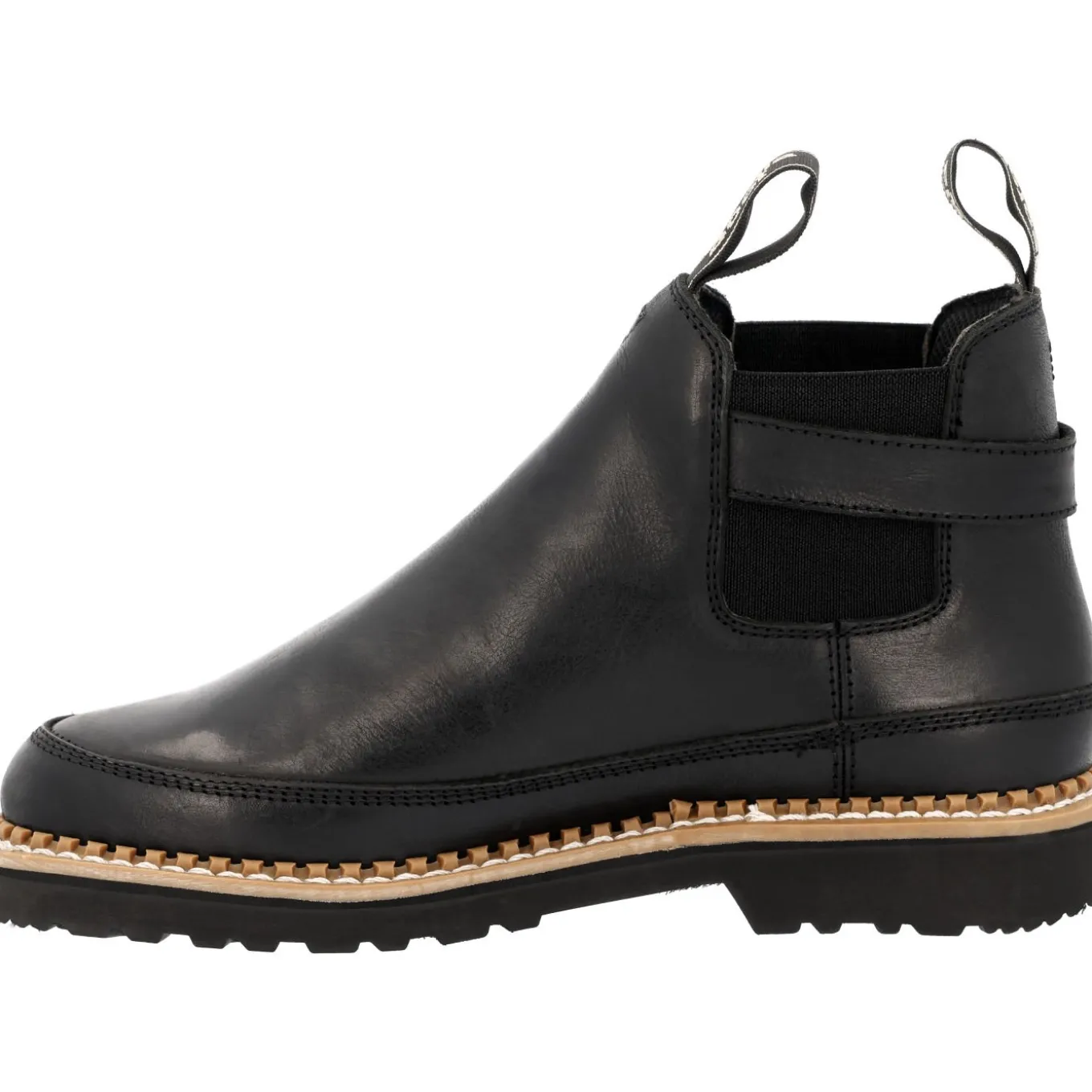 Georgia Boot Women's Black Buckle Chelsea Romeo