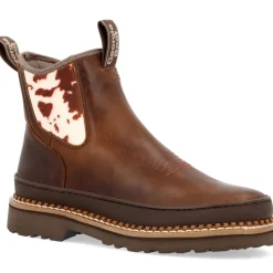Georgia Boot Women's Cow Print Chelsea Romeo Shoe