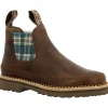 Georgia Boot Women's Plaid Chelsea Romeo Shoe