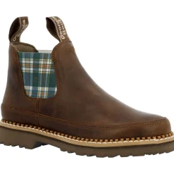 Georgia Boot Women's Plaid Chelsea Romeo Shoe